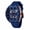 B-GJ-BlueRose, variant on Watches for Men Multifunction Moon Phase Calendar Wrist Watches Luxury Quartz Waterproof Watch with Silicon Strap Gift for man