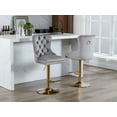 thumbnail image 5 of Grey Velvet Swivel Bar Stools Set of 4 with Upholstered Back, Adjustable Counter Height Barstools, Bar Chairs for Home Bar Kitchen Island Pub Restaurant (4 Pcs, Gray), 5 of 12