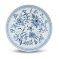 thumbnail image 4 of STP GOODS Vintage Blue Flowers Bone China Dessert Plate Set of 2 in Gift Box 7.5" (19 cm) Floral Cake Plates for Appetizer Salad Serving, Blue White, 4 of 10