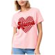 thumbnail image 2 of Tops de Cuello Redondo para Mujeres Casual de Moda Impresa Camiseta de Manga Corta, 95% Poliéster 5% Elastano para Uso Diario Y de Fiesta, 2 of 6