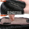 thumbnail image 5 of SEGO Clip in Hair Extensions Human Hair Toppers 100% Real Human Hair Topper Silk Base for Thinning/Loss Hair Natural Black Middle Part Hair Pieces, 5 of 9