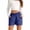 Blue, variant on CPNG Girls Casual Shorts Elastic High Waist Shorts Solid Color Summer Comfy Loose Shorts with Pockets(Pink,8-9 Years)