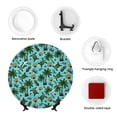 thumbnail image 4 of Balery Pineapple Sea Turtle Print Bone China Decorative Plate Ceramic Dinner Plates Art Crafts with Display Stand-7in, 4 of 6