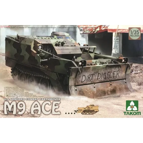 TAKOM 1/35 U.S Armored Combat Earthmover M9 ACE #TAK-2020 Model Kit