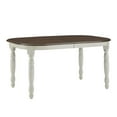 thumbnail image 5 of Weston Home Ohana Antique Two-Tone Extending Dining Table, Antique White, 5 of 9