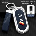 thumbnail image 4 of Zinc alloy+leather Car Remote Key Case Cover For Mercedes Benz GLE C 2 buttons C S Class W206 W223 C300 GLC ML GLK Key Shell, 4 of 12