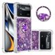 thumbnail image 1 of Funda para Xiaomi Poco X4 Pro 5G con Brillo Líquido Flotante, Purpurina, Parachoques y Anillo Giratorio Soporte, 1 of 5