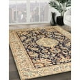 thumbnail image 3 of Ahgly Company Machine Washable Indoor Round Traditional Chestnut Brown Area Rugs, 4' Round, 3 of 7