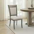thumbnail image 2 of Linon Franklin Metal Upholstered Set of Two Dining Side Chairs in Pewter, 2 of 16