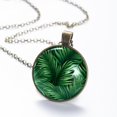 thumbnail image 6 of Tropical Leaves Necklace Personalized Custom Photo Round Pendant Adjustable Stainless Steel Necklaces with Gift Box for Men Women Mothers Valentine's Jewelry Gift, 6 of 6