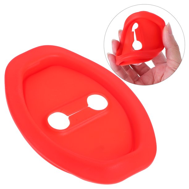 NUOLUX 4Ud Protector De Cerradura Para Puerta De Vehículo En Silicona Roja Antigolpes Y Antirrayaduras