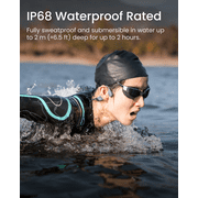SHOKZ OpenSwim Pro - Open-Ear Bluetooth Headphones & 32GB MP3 Player, IP68 Waterproof, Bone Conduction Headphones, Running and Swimming, Gray