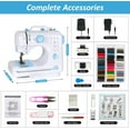 thumbnail image 6 of Sewing Machine for Beginners, Portable Mini Sewing Machine with 13 Replaceable Presser Feets, Built-in 12 Stitches, Extension Table, 39 Colors Thread, Reverse Sewing, 2 Speed Foot Pedal, Sewing Kit, 6 of 7
