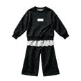 thumbnail image 2 of Zefriona Girls Floral Print Crewneck Sweatshirt and Wide Leg Pants 2-Piece Fall Set for Kids 0-13Y Black Size 2T, 2 of 3