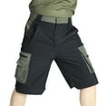 thumbnail image 4 of ctdiral Mens Cargo Shorts with Multi Pockets Casual Athletic Work Hiking Waterproof Short Pants Solid Color Button Zipper Cargo Shorts, 4 of 4
