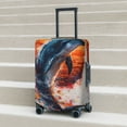 thumbnail image 6 of Fuzoiu Sunset Ocean Watercolor Dolphin Print Suitcase Cover,Washable Luggage Covers for Suitcase,Elastic Luggage Protector Cover,Scratch Resistant Travel Suitcase Covers-Small, 6 of 7