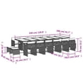 thumbnail image 4 of vidaXL 17 Piece Garden Dining Set with Cushions Black Poly Rattan, 4 of 5