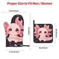 thumbnail image 2 of Cauagu Chibi Axolotl Sakura Fantasy Print Oven Mitts and Pot Holders 4 pcs Set,Extra Thicken Long Kitchen Oven Glove Potholders BBQ Gloves-Oven Mitts and Pot Holders(11 Inch), 2 of 6