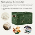 thumbnail image 5 of Foldable Storage Bins Golden Line Liquid Marble Fabric Storage Baskets Collapsible Decorative Baskets Closet Organizer Bins with PU Handles for Shelves Home Closet Living Room-1Pack Decor Gifts, 5 of 7