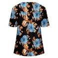 thumbnail image 6 of Pntutb Womens Plus Size Summer Tunic Round Neck Floral Print T-Shirts Short Sleeve Blouse Pleated Tops Clothes, 6 of 6