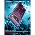 thumbnail image 4 of ExoGuard For  Google Pixel 8 Pro Case, Rubber Shockproof Full-Body Phone Case with Kickstand(Purple), 4 of 7