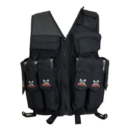 maddog sports attack tactical paintball vest with tank and pod holder attachments -