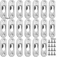 thumbnail image 1 of 30 Pieces 45mm X 16mm Metal Keyhole Hangers With 60 Screws Keyhole Hanging Ties For Hanging Wall Interior Cabinet Mirrors And Picture Frames, 1 of 5