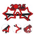 thumbnail image 1 of FONDOTIN 2025 Lunettes Rouges Accessoires de Fête Accessoires Photo Amusants Matériau PC Léger pour Décoration de Fête du Nouvel An, 1 of 7