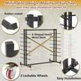 thumbnail image 2 of HOHYN Heavy-Duty Mobile Lumber Rack & Pipe Rack | 8-Bin Storage System with 2,000 LB Load Rating​ | Industrial Rolling Platform Base, Fork Pockets & Locking Casters, 2 of 8