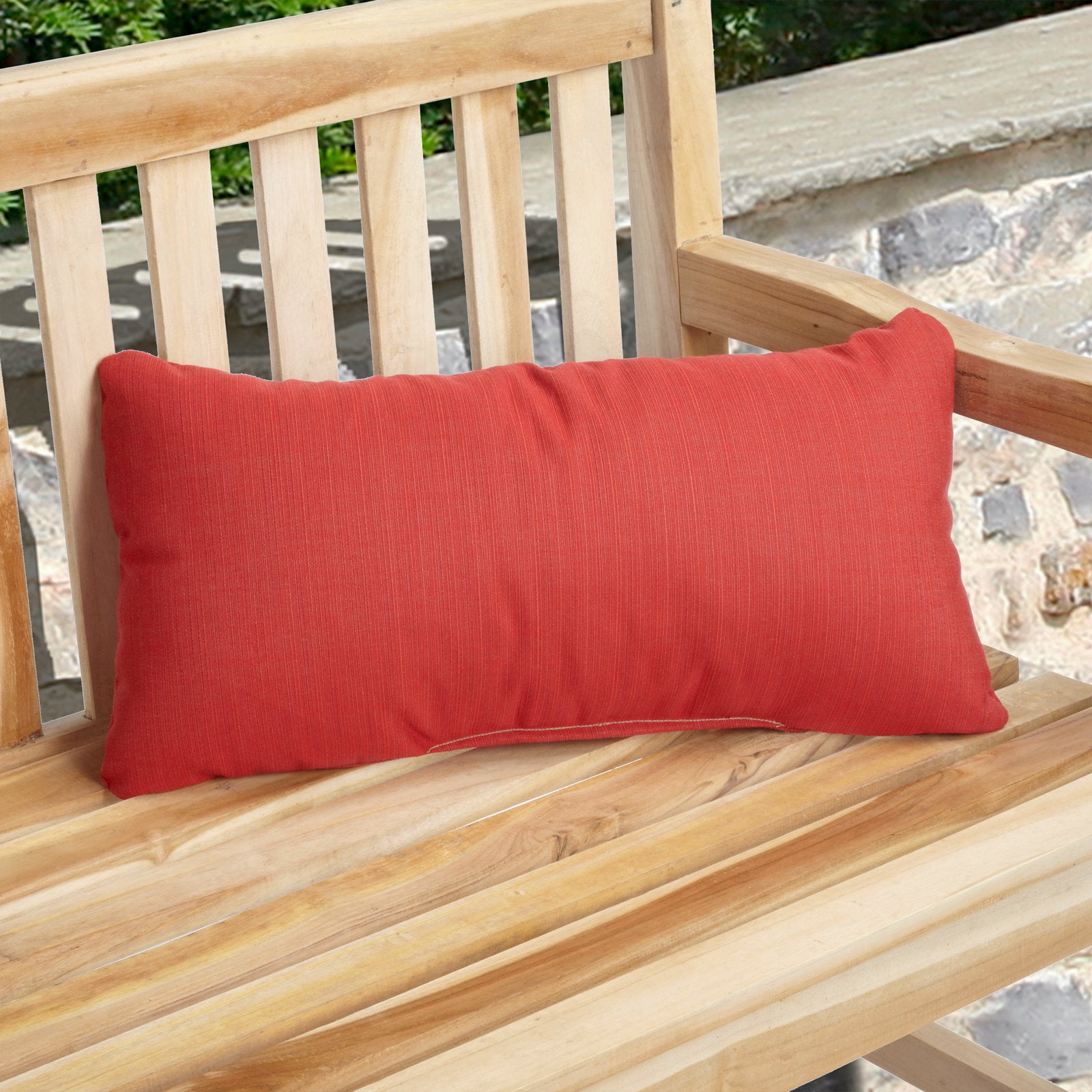 Mozaic Company Sunbrella Solid Outdoor Lumbar Pillow with Knife Edge