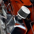 thumbnail image 2 of 2 Pcs Universal Car Air Intake Filter Cleaner with Adjustable Clamp Silver Tone Black, 2 of 6