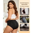 thumbnail image 3 of Wealurre Women's Plus Size Cotton Brief Underwear, Cotton Mid-Rise Full Coverage Panties, Soft Stretch 5-Pack S-4XL, 3 of 7