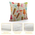 thumbnail image 4 of COMIO  Ice Cream Pillow Covers,Decorative Throw Pillow Chocolate Stick Waffle Cone Strawberry and Caramel Soft Serve Sundae Pillow Cases Cushion Covers for Sofa Couch, 4 of 5
