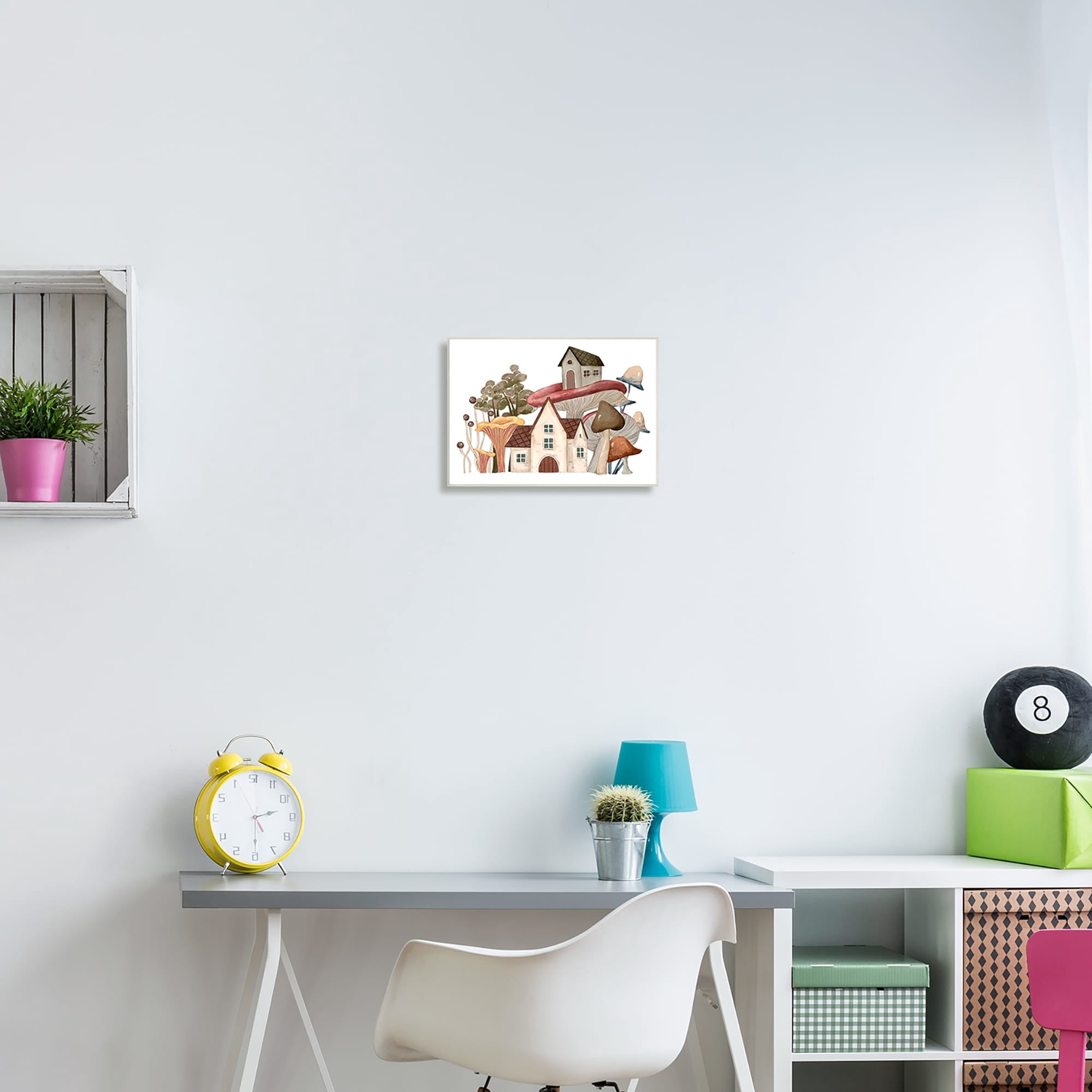 Stupell Industries Cozy Cottages Whimsical Mushroom Town Botanical Forest Painting Unframed Art Print Wall Art, Design by Ziwei Li