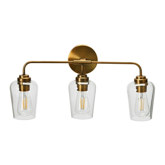 Robert Stevenson Lighting  Holden - Metal and Glass 3-Light Vanity Light