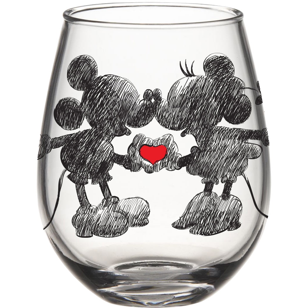 Disney Mickey Mouse Figure Wine Glass 