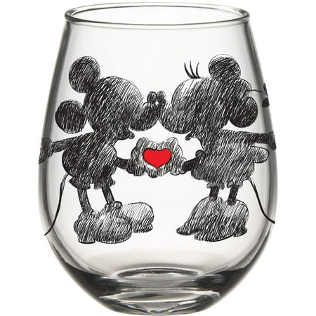 Mickey And Minnie 20 Ounce Stemless Wine Glass (Best Wine For 20)