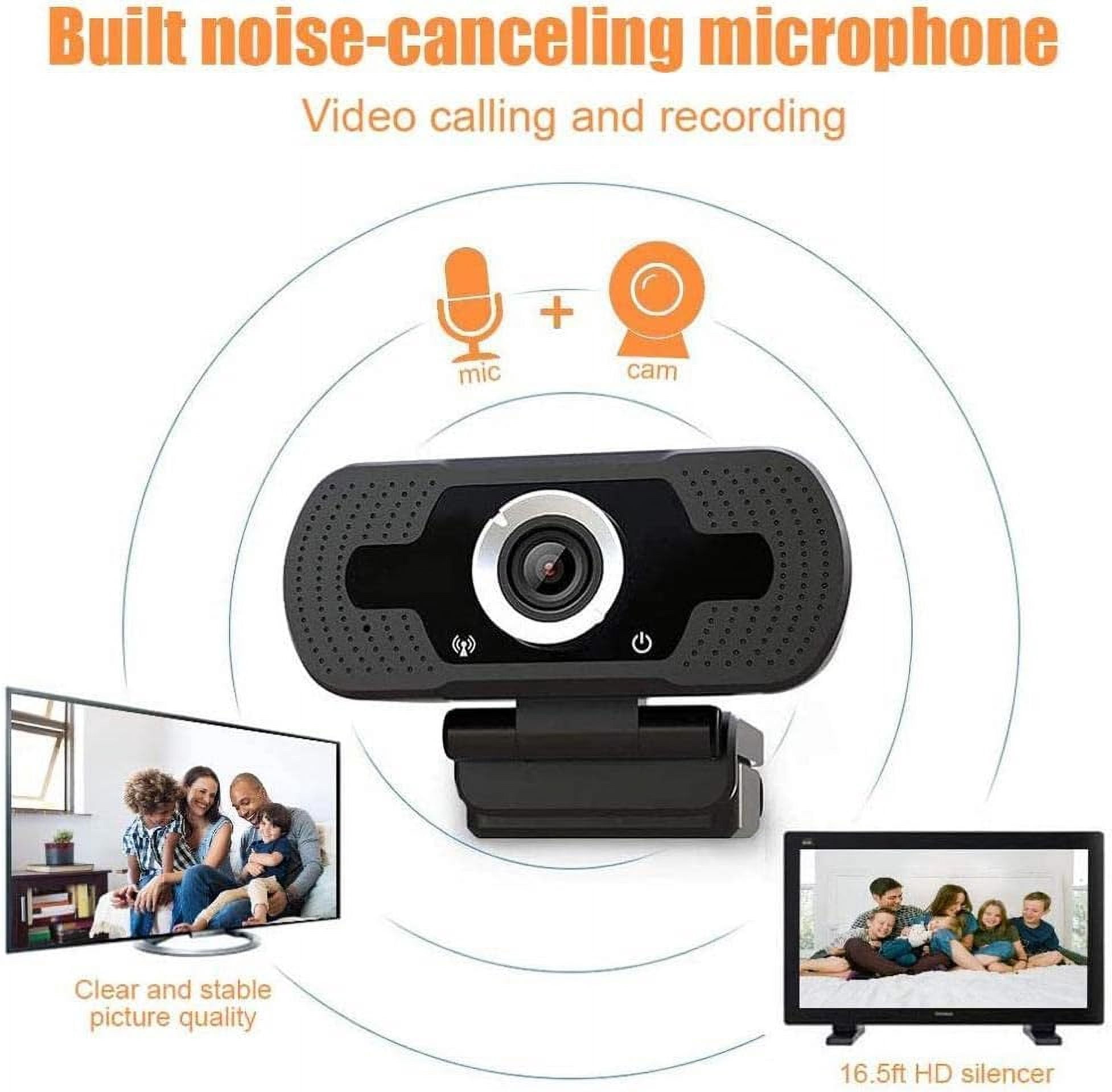 HD Webcam with Microphone 1080P Web Camera 110-degree FOV USB Computer Camera for Zoom/Skype/Teams Conferencing and Video Calling Plug and Play