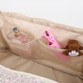 thumbnail image 5 of Quilted Large Capacity Travel Portable Carrying Case Casual Hair Tools Travel Bag for Women Girls Work Shopping Vacation Daily (Pink flowers), 5 of 10