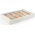 thumbnail image 3 of Fiudx Bandeja para Exhibir Joyas, Elegante Organizador de Anillos de Terciopelo, Caja de Almacenamiento Compacta con 50 Compartimentos, Elegante Joyero, Organizador para El Hogar, Regalo para Ella, T, 3 of 5