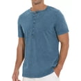 thumbnail image 4 of Playera Henley Casual Retro Manga Corta Para Hombre Algodón, 4 of 6