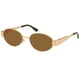 thumbnail image 1 of Gafas de sol mosanana, retro, ovaladas, con montura metálica dorada y marrón MS52364, 1 of 7