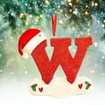 thumbnail image 3 of Beautynvta 5 Pcs Christmas Red Hat Letter Pendant, 26 Initial Letters Christmas Tree Decoration, Personalized Gifts Alphabet Letters Hanging Ornament for Christmas Tree Decor, W, 3 of 4