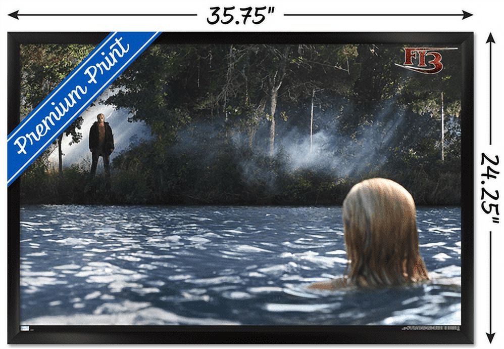 Friday the 13th - Landscape Wall Poster, 22.375" x 34", Framed