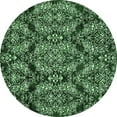 thumbnail image 1 of Ahgly Company Indoor Round Abstract Emerald Green Modern Area Rugs, 4' Round, 1 of 4