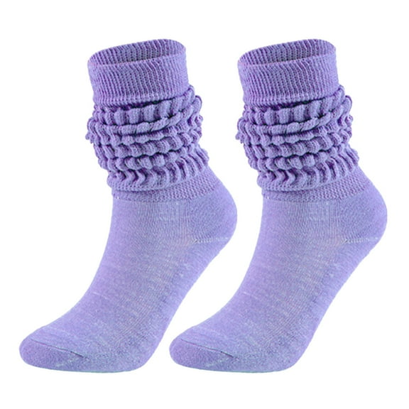 Yigetop Socks for Women Medium High Tube Bubble Socks Fashionable and Versatile Socks Men and Women Socks of The Same Style Comfy Socks Purple1 One Size