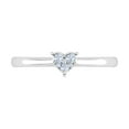 thumbnail image 3 of 0.15 Carat Heart Shaped Diamond Ring in 14K White Gold (Ring Size 8.75) (I1-I2 Clarity), 3 of 4