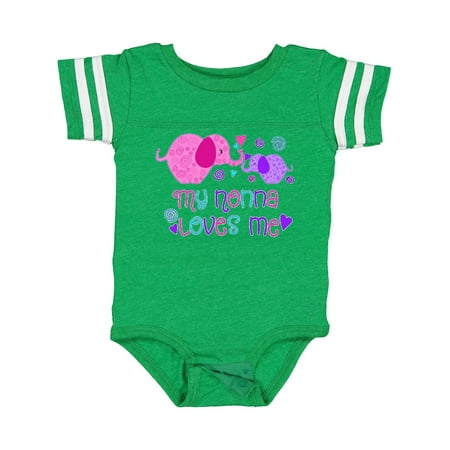 

Inktastic My Nonna Loves Me- Cute Elephants Gift Baby Boy or Baby Girl Bodysuit