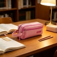 thumbnail image 6 of Ouuluon Pencil Case, Large Capacity Portable Pencil Bag, 8x4x3in Watermelon Red Sturdy Pencil Pouch for Office Home, 6 of 7