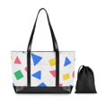 thumbnail image 7 of FORMRS Laptop Tote Bag for Women with 15.6" Computer Compartments Handbag, Blue Retro Triangles, 7 of 7